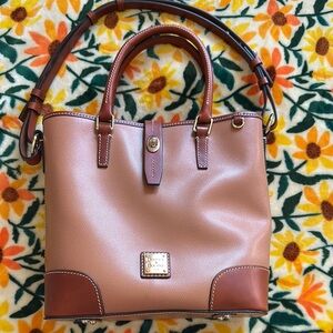 Dooney & Bourke Brown and Tan Leather Tote